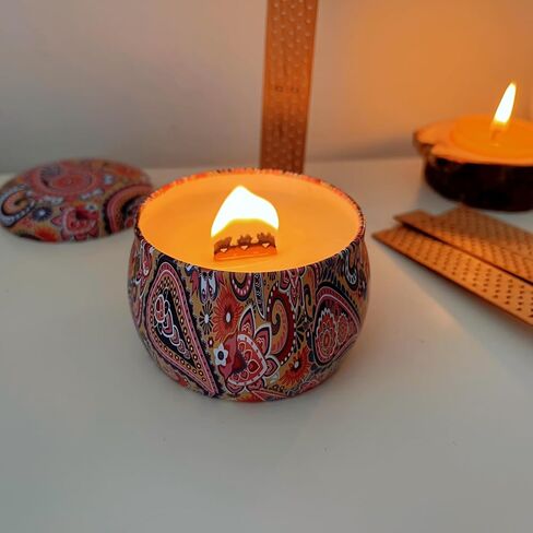 Wide Wooden Wicks for Candle Making 3cm Wide Candle Wicks 5.1 X 1.2 Inch Natural Candle Wood Wicks with Stand Candle Cores for DIY Candle Making Craft（50pcs ）(Use Two Wicks) in Kuwait