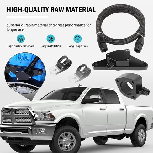 مجموعة المبرد الالتفافية المتوافقة مع 2007.5-2018 Ram Cummins 6.7L 2003-2007 Ram Cummins 5.9L Thermostat Bypass Kit in Saudi Arabia