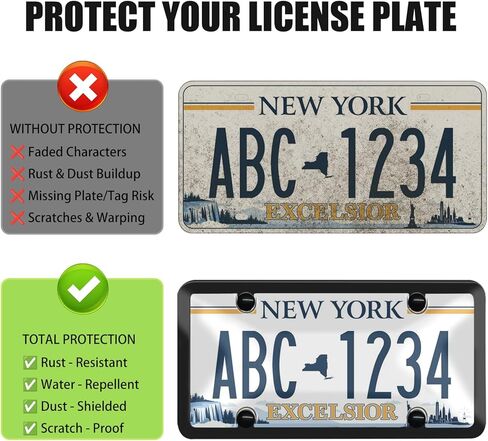 أغطية لوحة الترخيص والإطارات ، أغطية لوحة ترخيص 2 حزمة ، وكسر التحرير والسرد ، ولوحات ترخيص السيارة غير القابلة للكسر ، يلائم أي لوحات أمريكية قياسية مع قبعات مسامير (رمادية) in Kuwait