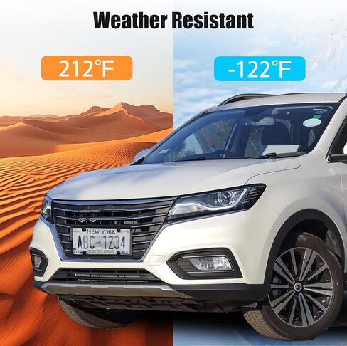 أغطية لوحة الترخيص والإطارات ، أغطية لوحة ترخيص 2 حزمة ، وكسر التحرير والسرد ، ولوحات ترخيص السيارة غير القابلة للكسر ، يلائم أي لوحات أمريكية قياسية مع قبعات مسامير (رمادية) in Kuwait