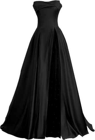 Zswwyibo brandless blit ball obrods pearl satin ball ball dresses party virts in Saudi Arabia