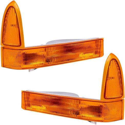 Brock Replacement Driver and Passenger Park Signal Front Marker Lights with Amber Lenses Compatible with 1999-2004 F250 F350 F450 Super Duty Pickup Truck in Saudi Arabia