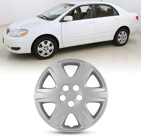 1 PC 15 Inch Replacement Hubcap Fit for 2005-2008 Toyota Corolla, Wheel Rim Cover Compatible with Toyota Corolla 15'' Steel Wheels, ABS & PC Material Hub Cap Only 1 PC (15-Inch, Lacquer) in Saudi Arabia