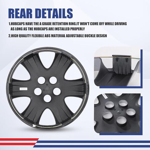 1 PC 15 Inch Replacement Hubcap Fit for 2005-2008 Toyota Corolla, Wheel Rim Cover Compatible with Toyota Corolla 15'' Steel Wheels, ABS & PC Material Hub Cap Only 1 PC (15-Inch, Lacquer) in Saudi Arabia