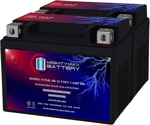 Mighty Max Battery YTX4L-BS Replaces ATV TaoTao Cheetah TForce 125cc ATA Series - 2 Pack in Saudi Arabia