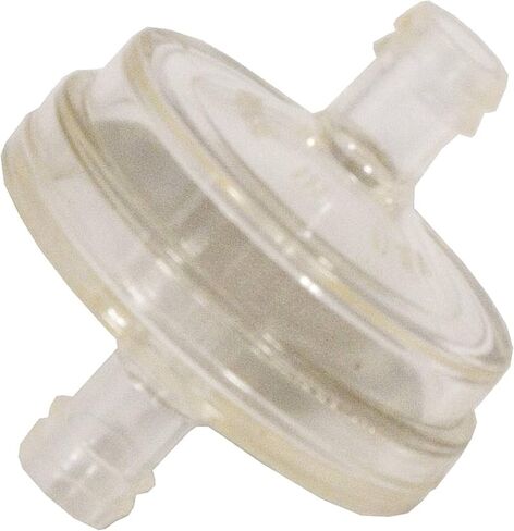 Stens 120-109 Fuel Filter Inlet Diameter 5/16" I.D Outer Diameter 1 1/2", Micron 75, Color Clear for Lawn Mowers in Saudi Arabia