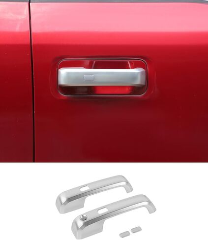6pcs Gloss Black Exterior Door Handle Covers Decor Trim with Smart Key Cutout Compatible with Ford F150 4DR 2015-2020 Accessories Car Outside Door Handle Protection Shell in Saudi Arabia