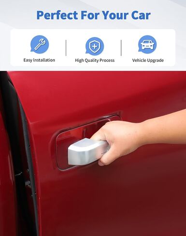 6pcs Gloss Black Exterior Door Handle Covers Decor Trim with Smart Key Cutout Compatible with Ford F150 4DR 2015-2020 Accessories Car Outside Door Handle Protection Shell in Saudi Arabia