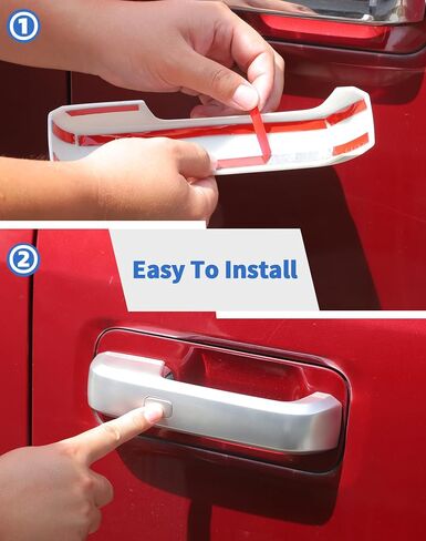 6pcs Gloss Black Exterior Door Handle Covers Decor Trim with Smart Key Cutout Compatible with Ford F150 4DR 2015-2020 Accessories Car Outside Door Handle Protection Shell in Saudi Arabia