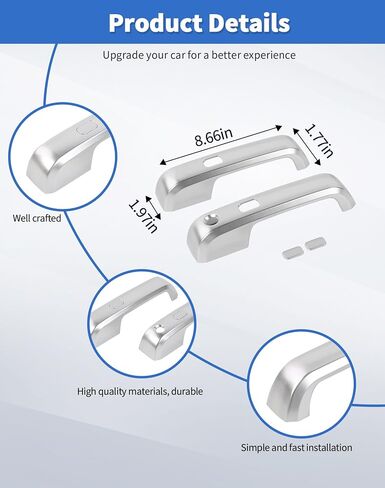 6pcs Gloss Black Exterior Door Handle Covers Decor Trim with Smart Key Cutout Compatible with Ford F150 4DR 2015-2020 Accessories Car Outside Door Handle Protection Shell in Saudi Arabia