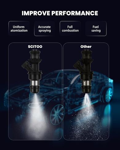 Fuel Injectors Kits SCITOO 2 Holes OEM Fuel Injector fit for 2000 2001 2002 2003 Chevrolet S10 GMC Sonoma 2.2L Compatible 25325012 Injector,Set of 4 in Saudi Arabia