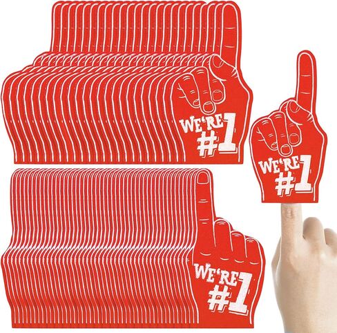 Sosation 48 Pitch Mini Foam Fingers 5.6 بوصة تشجيع يدوية للرياح الرياضية الروح الروحية الرغوة للأصابع للأحداث الرياضية لألعاب ألواح الحفلات (الأزرق ، نحن #1) in Kuwait