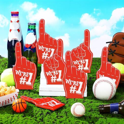 Sosation 48 Pitch Mini Foam Fingers 5.6 بوصة تشجيع يدوية للرياح الرياضية الروح الروحية الرغوة للأصابع للأحداث الرياضية لألعاب ألواح الحفلات (الأزرق ، نحن #1) in Kuwait
