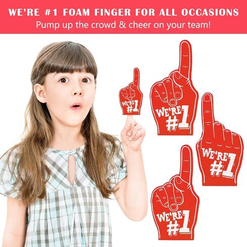 Sosation 48 Pitch Mini Foam Fingers 5.6 بوصة تشجيع يدوية للرياح الرياضية الروح الروحية الرغوة للأصابع للأحداث الرياضية لألعاب ألواح الحفلات (الأزرق ، نحن #1) in Kuwait