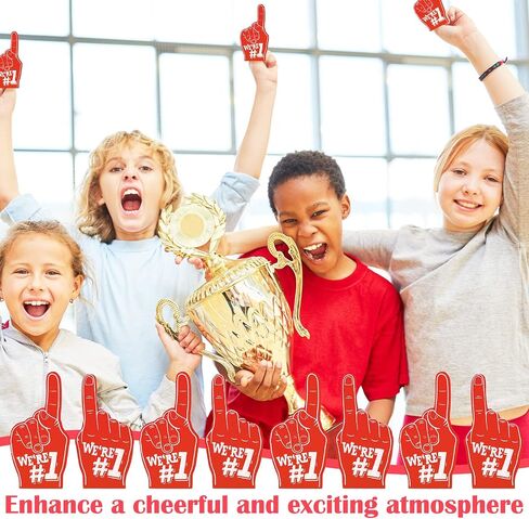 Sosation 48 Pitch Mini Foam Fingers 5.6 بوصة تشجيع يدوية للرياح الرياضية الروح الروحية الرغوة للأصابع للأحداث الرياضية لألعاب ألواح الحفلات (الأزرق ، نحن #1) in Kuwait
