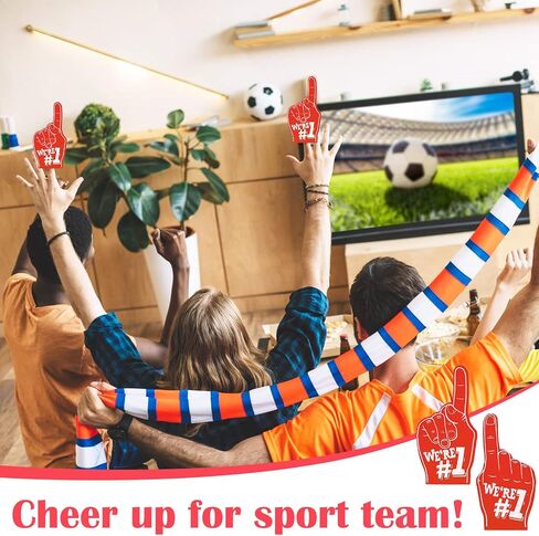 Sosation 48 Pitch Mini Foam Fingers 5.6 بوصة تشجيع يدوية للرياح الرياضية الروح الروحية الرغوة للأصابع للأحداث الرياضية لألعاب ألواح الحفلات (الأزرق ، نحن #1) in Kuwait