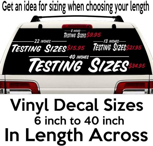 Graphicpals Custom Text Sticker Windshield Decal Window Car Truck & Boat Personalized Decal Vinyl Sticker 6 inch to 40 inch 8 Year high Performance cast Vinyl 3M Die Cut Vinyl JDM in Saudi Arabia