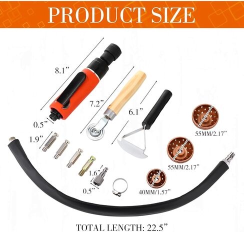 Air Tire Repair Polish Patch Tools Tire Repair Set Include 2500rpm Low Speed Air Tire Buffer Tire Inner Liner Scrapper Patch Roller 3pcs Tungsten Steel Buffing Wheel 42mm 55mm in Saudi Arabia