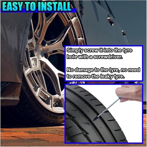 Tire Repair Nails, Car Rubber Fast Puncture Repair Screw Tires Plug Kit, Self-Service Spiral Vacuum Tire Mending Nail Tools Fit Vehicle, Truck, Motorcycle for Repairing Tires (40PCS) in Saudi Arabia
