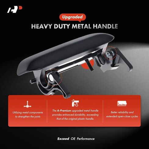 A-Premium Tailgate Handle Upgraded Metal Design Compatible with Ford Ranger 1998-2011 - Rear Door Handle, Textured Black, All Metal, Replace# 1L5Z9943400AAA in Saudi Arabia