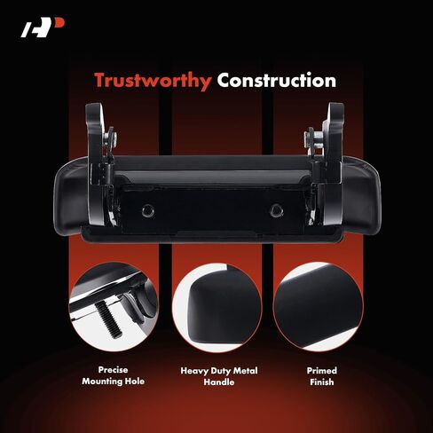 A-Premium Tailgate Handle Upgraded Metal Design Compatible with Ford Ranger 1998-2011 - Rear Door Handle, Textured Black, All Metal, Replace# 1L5Z9943400AAA in Saudi Arabia