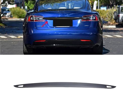 غطاء غطاء الجذع الخلفي الكربوني الألياف الكربونية غير اللامع من طراز Tesla SMOD S 2016-2019 in Saudi Arabia