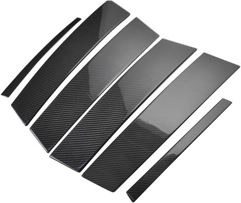 for Alfa-Romeo Giulia Real Dry Carbon Fiber Exterior Window B C-Pillar Trims 2017-2020 in Saudi Arabia