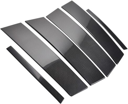 for Alfa-Romeo Giulia Real Dry Carbon Fiber Exterior Window B C-Pillar Trims 2017-2020 in Saudi Arabia