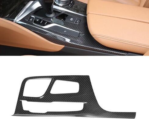 LHD Real Carbon Carbon Car Gear Center Cover Cover Cover Trim for BMW 5 Series G30 2018-2022 in Saudi Arabia