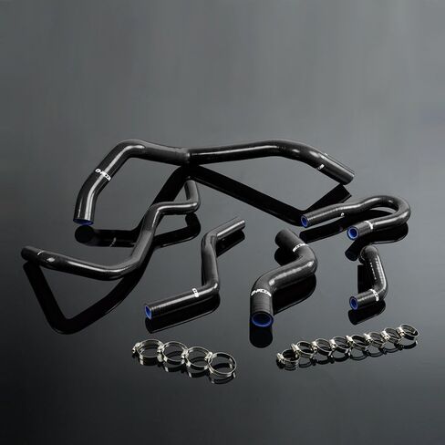 مجموعة خرطوم المبرد السيليكون PIT66 ، متوافقة مع 1992-2000 Honda Civic 1.6L SOHC D15 D16 EG/EK الأسود مع المشابك in Kuwait