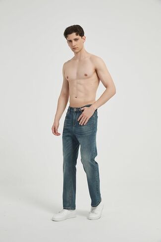 بنطلون جينز رفيع للرجال للرجال أزياء السراويل الدنيم in Kuwait