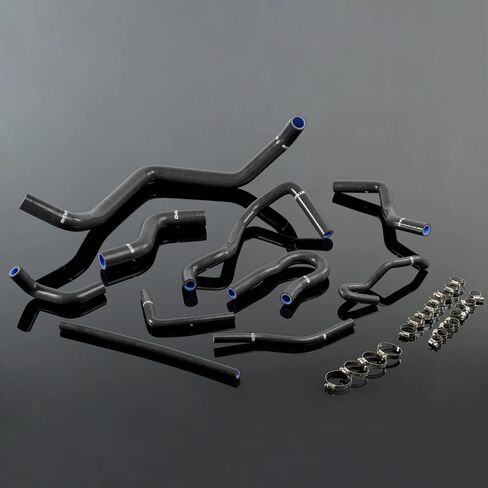 مجموعة خرطوم المبرد السيليكون PIT66 ، متوافقة مع 1992-2000 Honda Civic 1.6L SOHC D15 D16 EG/EK الأسود مع المشابك in Kuwait
