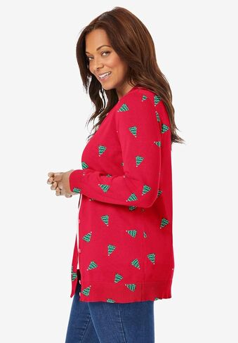 Woman Within Plus Size Perfect Long-Sleeve Cardigan in Saudi Arabia