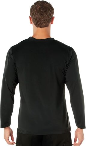 Rothco Army Performance Physical Training PT Long Sleeve Shirt, Black - S in Saudi Arabia