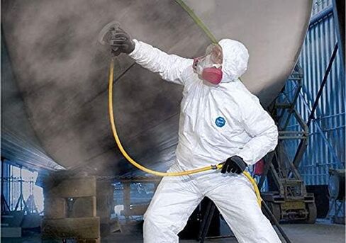 Dupont Tyvek 400 TY122S Coverall القابلة للتصرف مع الأصفاد المرنة ، غطاء محرك أقصى وأحذية ، أبيض ، متوسطة ، 25 in Kuwait