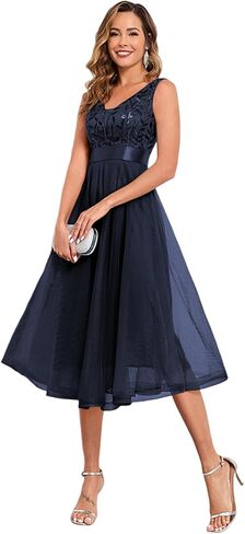 Women's Formal Dresses Long Tulle Evening Gowns Sleeveless A Line Sparkly Sequin Party Guest Homecoming Dress in Saudi Arabia