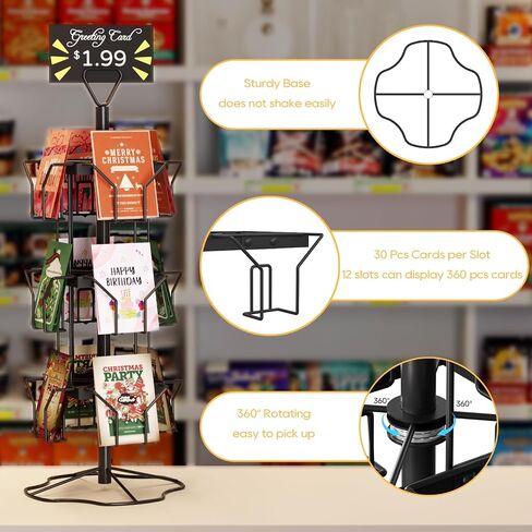 عرض بطاقة المعايدة Orless Stand Card Card Rack Display حامل بطاقة تحية عرض للبيع بالتجزئة أبيض in Kuwait