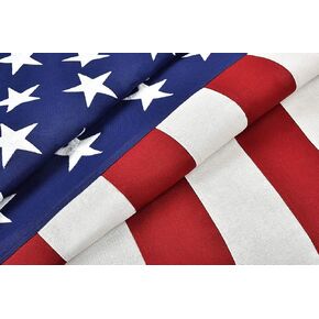 Un-Folded Premium US Burial Flag, 5' x 9.5' Made in The USA with Fully Embroidered Stars and Sewn Stripes for US Veterans, Internment, Flag Ceremony, Memorial Day in Kuwait