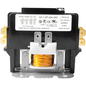 Wells HVAC Contactor 24VAC Coil، Carrier Motor Contactor AC Single Pole 30 Amp Contactor متوافق مع الضاغط الثقيل ومكيف الهواء وأنظمة التبريد (معتمد من UL) in Kuwait