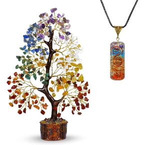 شجرة شقرا ، بلورات الشفاء ، هدايا الاحترار المنزلي ، البلورات وحجارة الشفاء ، شجرة الحياة الكريستالية ، شجرة بونساي ، إكسسوارات التأمل ، قلادة قلادة ريكي توازن التوازن in Kuwait