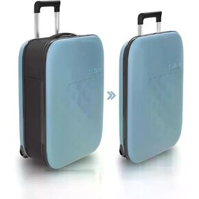 OSFA Flex Vega Carry-On Suitcase, Built Tough With A Sleek Polycarbonate Hard Shell, This Suitcase Is Scratch, Water, And Impact-Resistant, Blue in Saudi Arabia