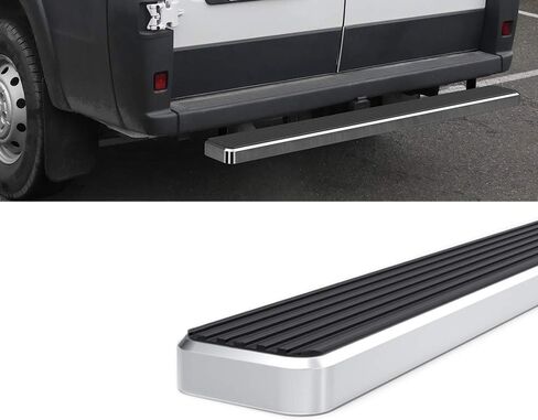HD Ridez Rear Step Bar 5" Silver Compatible with Ram Promaster 2014-2025 Full Size Van (Nerf Bar Side Steps Side Bars) in Saudi Arabia