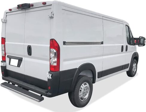 HD Ridez Rear Step Bar 5" Silver Compatible with Ram Promaster 2014-2025 Full Size Van (Nerf Bar Side Steps Side Bars) in Saudi Arabia