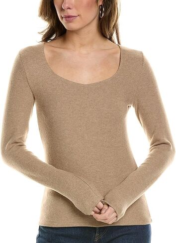 Vince Women's Long Sleeve Cozy Scoop Neck Top in Saudi Arabia
