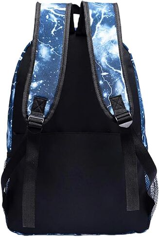 Kids Backpack Shark Bookbags Boys Schoolbag Laptop Backpack With USB Lightweight Water Resistant White lightning in Saudi Arabia
