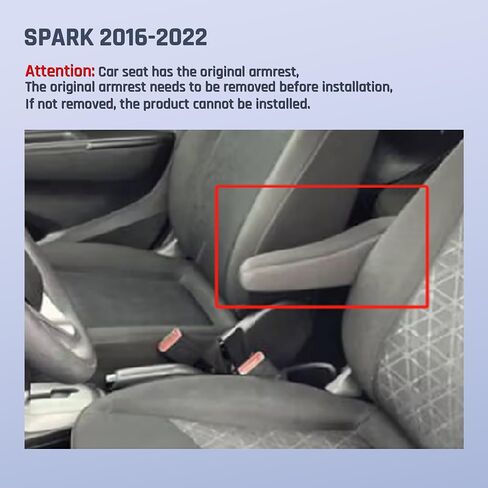 Car Armrest Box for Chevrolet Chevy Spark 2016-2022 Accessories Center Console Cup Holder Leather Double-Layer Storage Box with 7 USB Ports (Spark 2016-2022, 7USB Black Thread) in Saudi Arabia