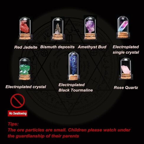 7 Piece Crystals and Healing Stones Set Natural Gemstones and Raw Crystals forDecoration, Education, Healing Stone, Collection in Saudi Arabia