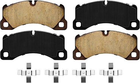 Detroit Axle - Brake Pads for Volkswagen 2011-2017 Touareg 2011-2016 Porsche Cayenne Front and Rear Ceramic Brake Pads with Hardware Kit 2012 2013 2014 2015 Replacement in Saudi Arabia