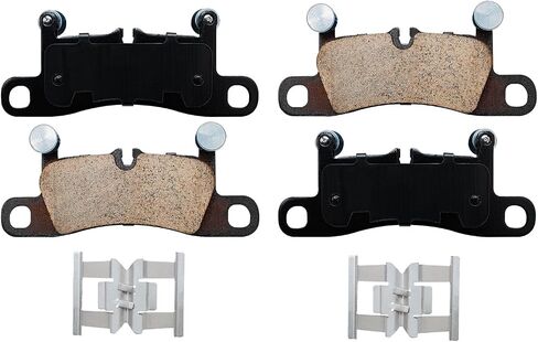 Detroit Axle - Brake Pads for Volkswagen 2011-2017 Touareg 2011-2016 Porsche Cayenne Front and Rear Ceramic Brake Pads with Hardware Kit 2012 2013 2014 2015 Replacement in Saudi Arabia