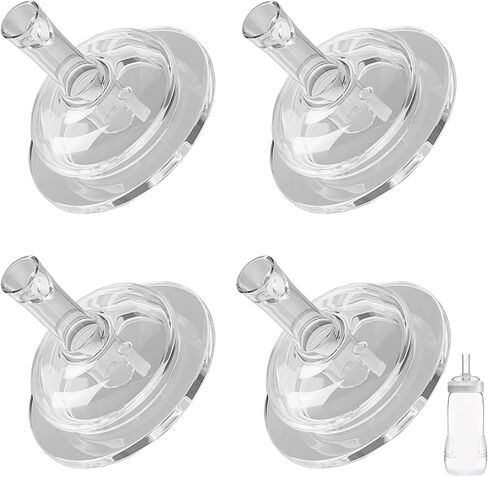 Sippy Spout Nipples for Mam Baby Bottles, Transition Straw Sippy Cup 100% Food Grade Silicone Soft Nipple, 6m+, Pack of 4 in Kuwait